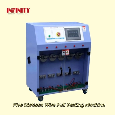Łatwa obsługa MCGS 7 &quot; TFT LCD Touch Screen Pięć stacji Wire Swing Testing Machine