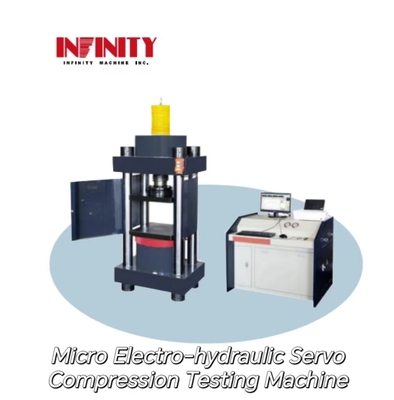 4%-100% FS KN Micro Electro Hydraulic Servo Compression Testing Machine z uderzeniem tłoka 50 mm