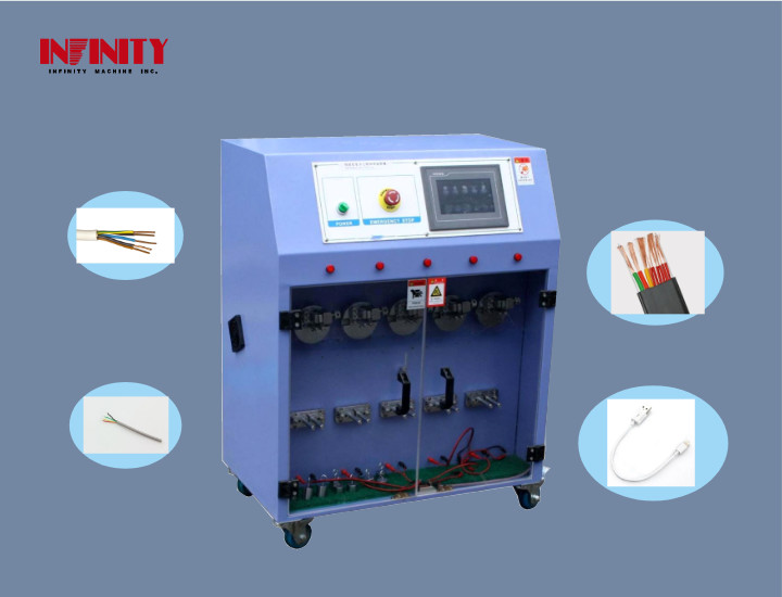 Sterowanie PLC Pięciostacje Wire Pull Testing Machine do badania oporu składania huśtawki