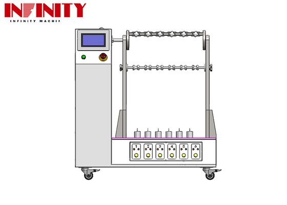 Tester elastyczności kabla Tester zmęczenia drutu z regulowanym kątem zgięcia 1 ~ 180° Zgodny z normami IEC 60884-1 i 6 zestawami przyrządów z regulowanym obciążeniem